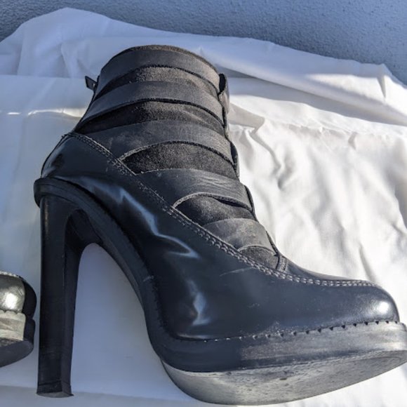 ALL SAINTS BLACK WIDOW STILETTO BOOTS - BLACK WIDOW - EU 39/US 8 - Picture 9 of 16